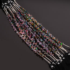 ลูกปัดโอปอล, โอปอลสีดำเอธิโอเปียลูกปัดเหลี่ยมเพชรพลอยสดใส, ลูกปัดโอปอลไฟฉูดฉาด, ลูกปัดโอปอลอัญมณีโอปอลลูกปัดสีดำสำหรับเครื่องประดับ - Product Image 1