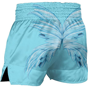 Short de kickboxing décontracté en coton léger pour hommes respirant Hip Hop MMA équipement d'arts martiaux couleur unie pour adultes - Product Image 6