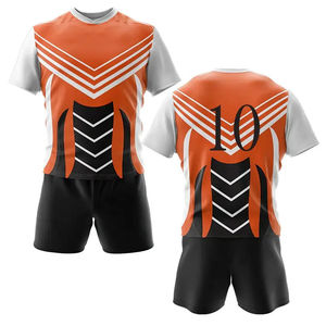 Uniformes de football de maillot de rugby à séchage rapide avec fonctionnalité respirante Conception de logo personnalisé Nouveaux ensembles de maillot de sublimation - Product Image 5