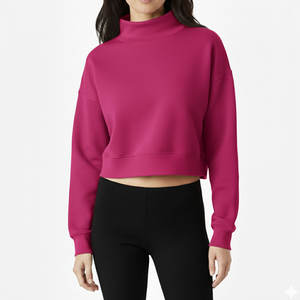 Pull court oversize en maille écologique polyester/coton pour femme, col montant Chi Phi, imprimé personnalisé sur le devant, collection hiver Sorority - Product Image 1