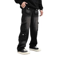 Nouveau pantalon de jogging en toile pour homme, haute qualité, personnalisé, style décontracté droit, délavé, imperméable, pour l'hiver 2024