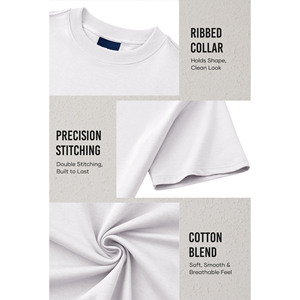 2026 Fashion Design Custom Logo 275GSM 100%Cotton Heavy <b>Weight</b> Oversized Streetwear <b>Blank</b> Plain Boxy Fit Cropped Men's T-Shirts - Product Image 5