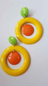 Pendientes de gota de madera y resina de moda de alta calidad, accesorio de moda de Color personalizado para mujeres para bodas - Product Image 2