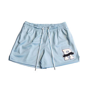 Solid 100% Polyester Mesh Mid Casual <b>Shorts</b> Elastic Closure Breathable Quick Dry Custom Logo OEM Plus Size 6 Inch <b>Men</b> Wholesale - Product Image 2