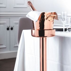 Bol à champagne antique et seau à glace en acier inoxydable de qualité créative avec poignée en cerf seau à vin de fournisseurs en gros - Product Image 6