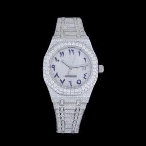 Nouveauté Hip Hop Bijoux de créateur exclusifs Montre-bracelet tendance pour homme Diamants cultivés en laboratoire 20 mm Or blanc Acier inoxydable ETA - Product Image 3