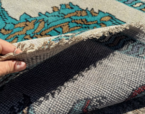 Tapis noués de fabricant indien vibrant fait à la main multicolore tapis en laine fine noeud persan et turc personnaliser la taille disponible - Product Image 5