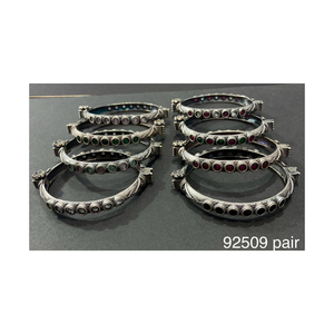 Nouvel arrivage OM Fashion Studio fait à la main allemand argent oxydé perle classique léger multi-fonction bracelet ensemble femmes mariage - Product Image 4