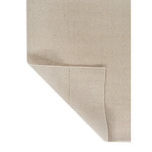 Alfombra Rectangular Contour Ivory de Lana Tejida a Mano, Clásica, de 10 mm de Grosor, para Entrada/Dormitorio, Color Sólido, Hecha a Mano, Hwl-356 - Product Image 5