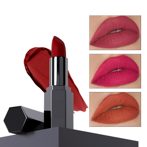 Lápiz Labial Mate de Alta Calidad, Resistente al Agua, Color Rojo Cremoso, con Logotipo Personalizado Disponible, MOQ Bajo - Product Image 1