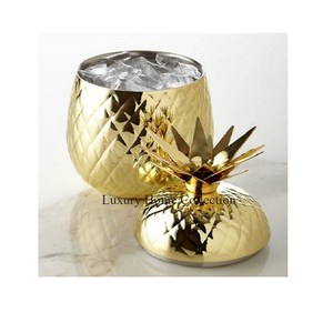 Seau à vin en métal double ton avec refroidisseur de vin et refroidisseur de couleur noir et cuivre Accessoires de bar et de pubs de table Fournitures - Product Image 5