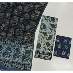 Tela de Algodón Voile Estampada a Mano Vanaspati - Forro Transpirable Tejido Indio para Tapicería - Product Image 1