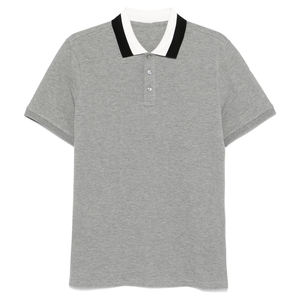 Camisetas de manga corta con diseño de patrón sólido para hombre, camisetas de piqué de algodón transpirable con logotipo bordado personalizado, estampado de Golf - Product Image 1