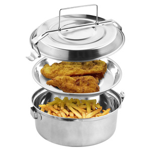 Contenitore per il pranzo in acciaio inossidabile con 2 piatti (18 cm). - Product Image 5