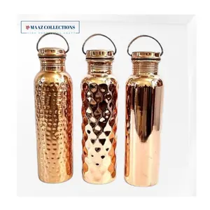 Copper Water Bottle for Health Benefits Yoga customized size wholesale Leak Proof Protection