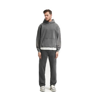 Acid Washed Storm 400GSM Sweat à capuche surdimensionné unisexe 100% coton pour l'hiver - Product Image 4