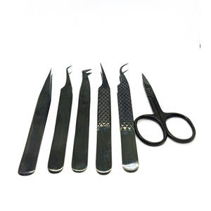 Pinzas de pestañas de volumen de diseño de mano antideslizante de alta calidad caja profesional puntiaguda embalaje Etiqueta Privada para extensión de pestañas - Product Image 5