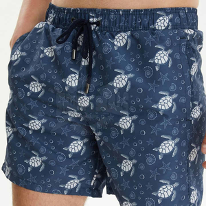 Short décontracté léger et respirant pour hommes le plus vendu 100% toile de coton impression numérique séchage rapide conception personnalisée motif solide - Product Image 5
