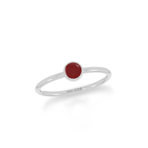 Premium 925 Sterling <b>Silver</b> Bezel Setting Stackable <b>Ring</b> <b>Garnet</b> Gemstone Pear Oval Round Party Ready for Women Pack 12 - Product Image 1
