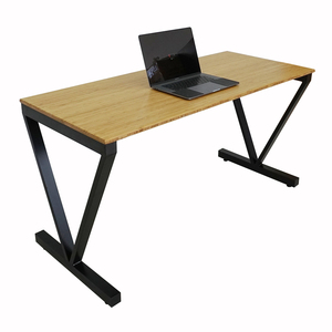 Modern Bamboo <b>Computer</b> <b>Desk</b> 140x60cm Assembled with Iron Legs - Product Image 3