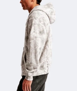 Fabrication de sweats à capuche imprimés sur mesure 500GMS Heavyweight 100% Cotton Double Couche Full Zip Up Hoodie pour hommes - Product Image 3