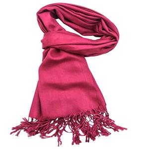 Venta al por mayor de chal de color personalizado Pashmina nuevo estilo invierno 100% chales de viscosa de alta calidad borla Hijab señoras bufanda bufandas - Product Image 2