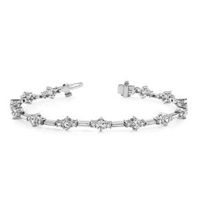 Bracelet tennis mode Kara style unique diamant coupe ronde pour femme - Product Image 2