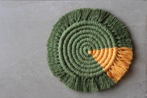 Dessous de verre en macramé faits à la main avec un design différent Dessous de verre floral, motif Boho Coasters au prix de gros de l'Inde - Product Image 5