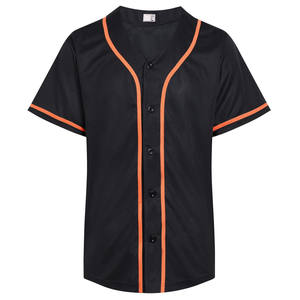 Camiseta de béisbol personalizada estilo callejero abotonada camisa de softbol de malla de secado rápido para jóvenes aparejos bordados de sarga sublimación EE. UU. - Product Image 1
