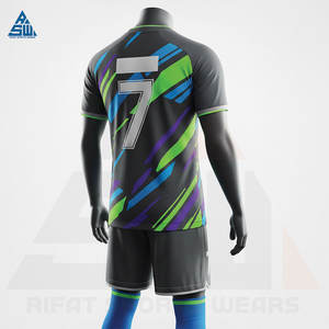 Uniforme de Fútbol Transpirable de Manga Corta para Hombre, con Tela que Absorbe la Humedad, Antibacteriana, Corte Moderno - Product Image 3