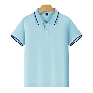 Polo liso de verano al por mayor para chico, camiseta Polo de manga corta informal con estampado sencillo informal y logotipo personalizado - Product Image 5