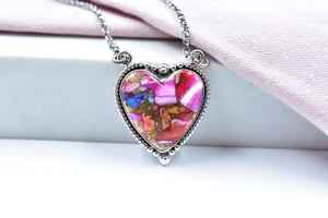 Hecho a mano Rosa Dalia turquesa collar de plata esterlina 18 pulgadas cadena ajustable Boho declaración joyería - Product Image 6