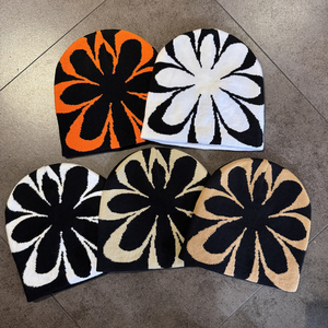 Breathable Professional New Arrival Beanie Cap Wholesale Unisex Customized Logo Knitted <b>Fabric</b> Jacquard Beanie Made In Pakistan - Product Image 1