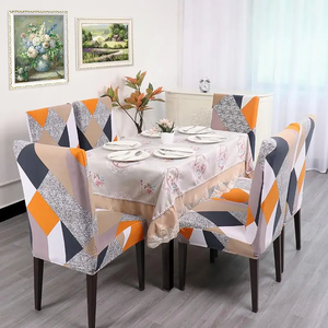 <span class=keywords><strong>Housse</strong></span> <span class=keywords><strong>de</strong></span> <span class=keywords><strong>chaise</strong></span> <span class=keywords><strong>de</strong></span> restaurant détachable imprimée <span class=keywords><strong>de</strong></span> fleurs géométriques multicolores pour salle à manger <span class=keywords><strong>salon</strong></span> - Product Image 3