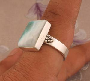 Bague de réglage de lunette en Onyx vert naturel Bague en argent sterling 925 faite à la main en pierres précieuses minimalistes Bijoux uniques pour Noël des femmes - Product Image 4