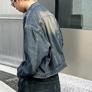 Veste en jean personnalisée imprimée sur le devant, 100% coton, imperméable, coupe-vent, respirante, fermeture éclair, service OEM - Product Image 3