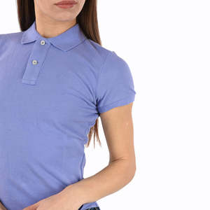 T-shirt à col polo pour femmes avec logo personnalisé 2 boutons coupe ajustée look décontracté vente en gros POLO respirant pour femmes - Product Image 4