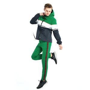 Personalizar Unisex francés Terry Chaqueta de algodón pantalones de chándal personalizado pantalones de chándal y Sudadera con capucha Jogger conjuntos chándal para hombres - Product Image 1