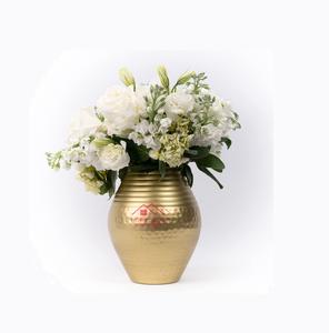 Florero de metal con Decoración de mesa con acabado dorado brillante a precio mayorista - Product Image 5