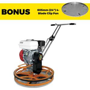 Flextools FT203424-UNIT 610mm (24") New <b>Walk</b>-Behind Gasoline Power Trowel High Digging Power 5-Year Warranty - Product Image 2