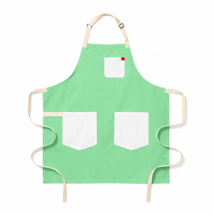 Tablier de travail multifonctionnel en coton résistant à l'eau, sans manches, pour jardin et cuisine, avec poches, durable et tendance - Product Image 4