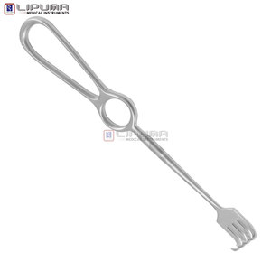 Kocher retractor สแตนเลส22.0CM คุณภาพสูงเครื่องมือดึงเนื้อเยื่อ4ง่ามตัดด้วยมือแบบคม - Product Image 3