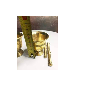 Gran mesa de cocina, herramientas para hierbas y especias, juego de mortero de latón para moler ajo e ingredientes de cocina - Product Image 1