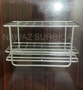 Support professionnel personnalisé de tube à essai en acier inoxydable avec support de tube d'essai de laboratoire de trous carrés 24X24 - Product Image 4