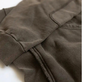 100% coton personnalisé sweat à capuche surdimensionné pour hommes haute qualité pull lavage à l'acide français éponge automne unisexe pull à capuche - Product Image 5