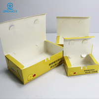 Boîtes à emporter pour poulet frit, personnalisables, imperméables, gaufrées, de luxe, écologiques, en carton blanc, emballage alimentaire de qualité alimentaire