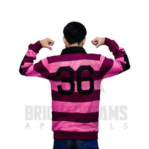 เสื้อโปโลผ้าฝ้าย100% สำหรับผู้ชายแบบกำหนดเองพร้อมหมีถักลายทางอบอุ่นแขนสั้นและลายเสื้อสเวตเตอร์คอโปโล - Product Image 5