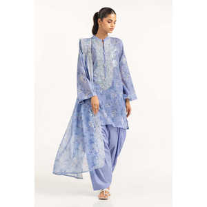 IUSTKSD-694 Traje Casual de Verano de 3 Piezas con Estampado y Bordado para Clima Cálido - Product Image 1