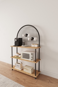 Étagère de rangement de cuisine, support pour four à micro-ondes, organisateur de cuisine, station de bar à café, unité d'étagérage de cuisine - Product Image 3