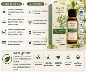 Private Label Rue Herb Water Soluble Fragrance Essence 50ml OEM | Humidifier & Aroma <b>Diffuser</b> Fragrance | Spain EU - Product Image 3